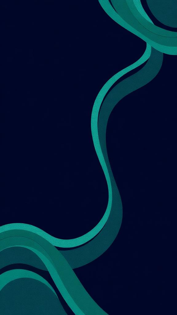 Placeholder creator video frame with sea-glass flowing lines