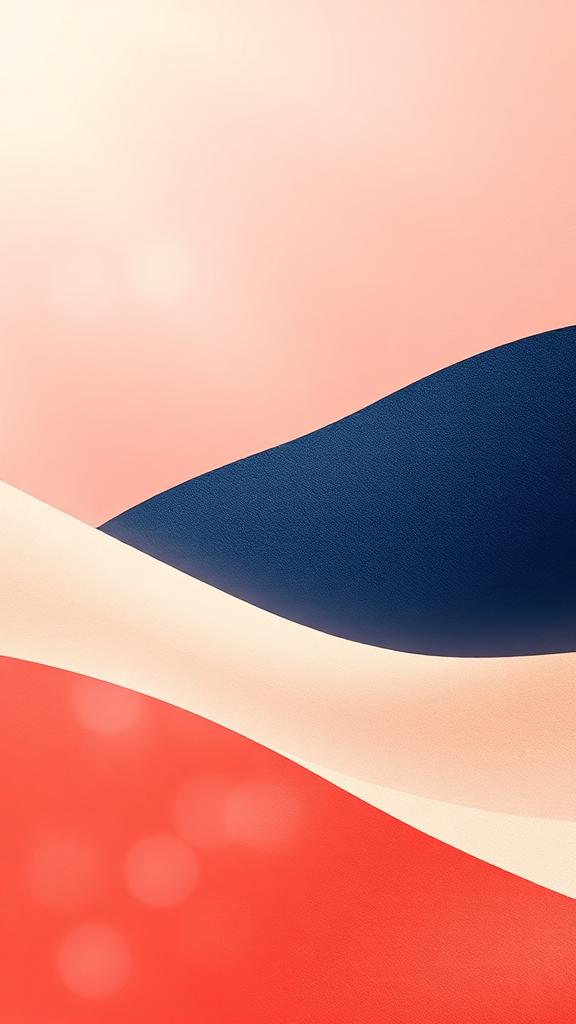 Placeholder creator video frame with coral and navy color blocking